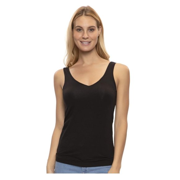 NWT Felina Women's Reversible Neckline 4 Pack Cotton Tank Top Size M $65 9C192 - Picture 6 of 8